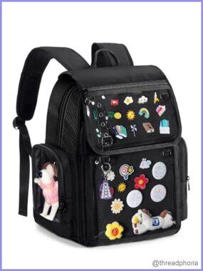 Ita Bag Backpack with 2 Inserts, Pin Display, Padded Laptop Sleeve 15.6"